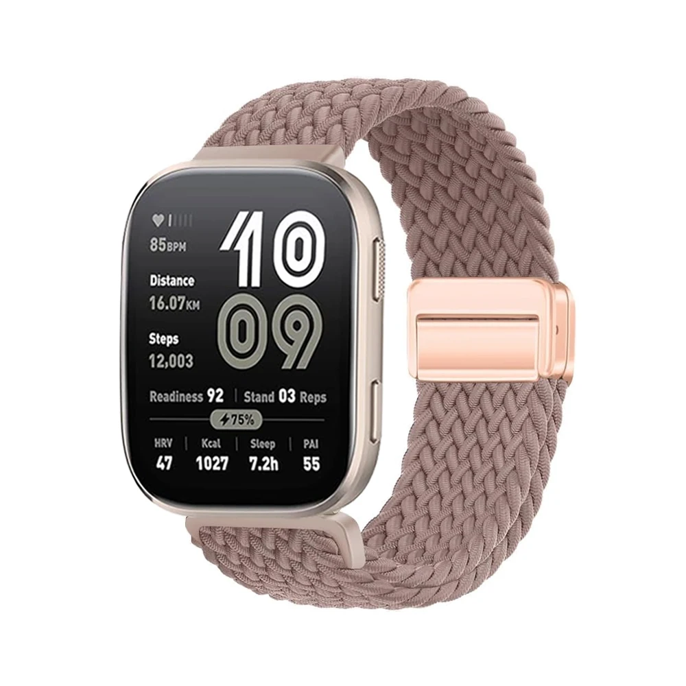 Braided Magnetic Bracelet Strap for Smartwatch – 20mm/22mm Adjustable Watch Band