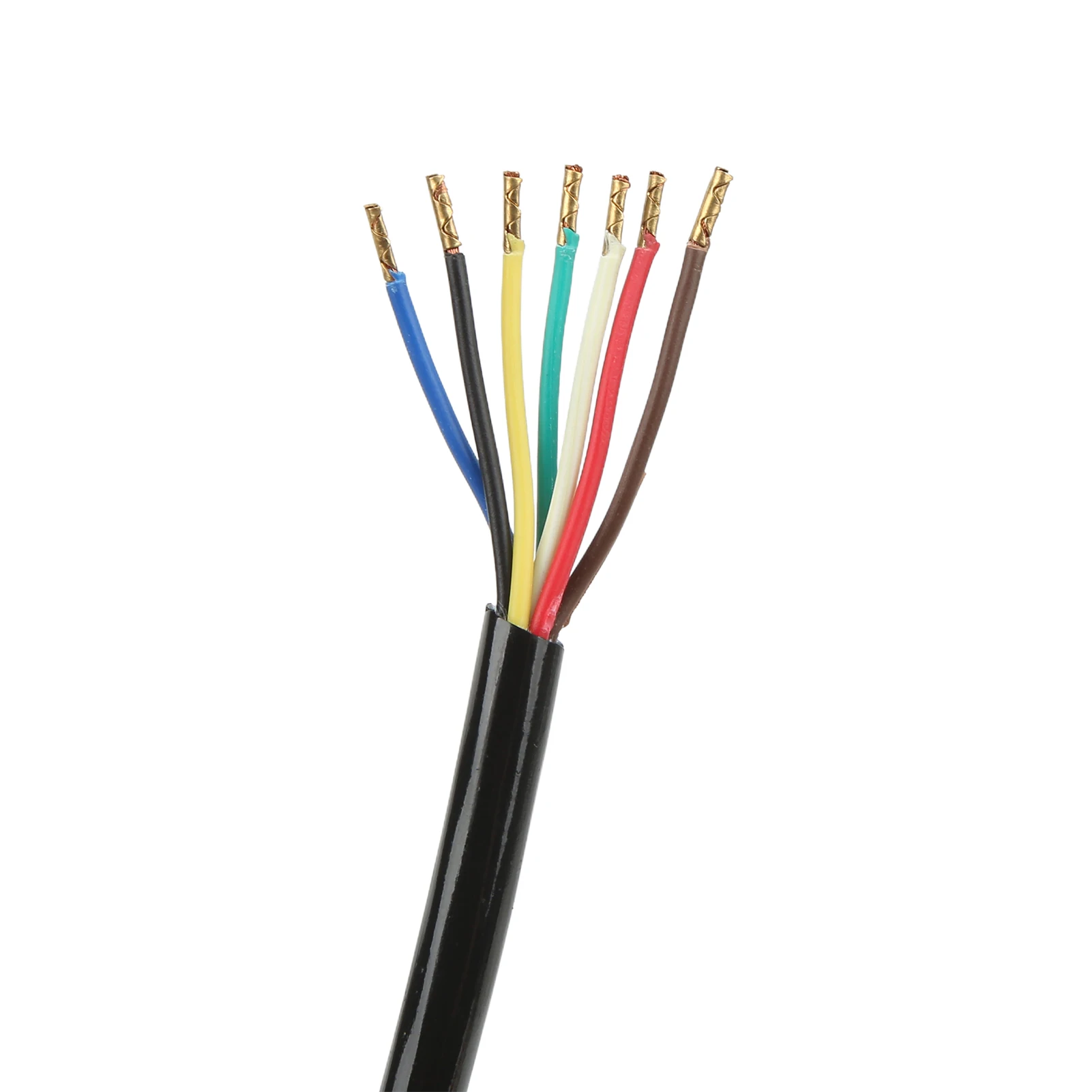 Trailer Extension Coiled Cable 20AWG 7 Core Power Extension Cable 12.8ft For Tow Truck RV