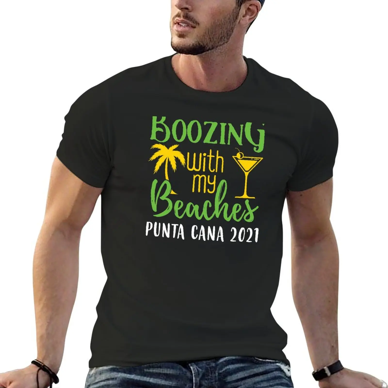 

Boozing With My Beaches Girls Trip Punta Cana 2021 design T-Shirt essential t shirt custom shirt plain t shirts men