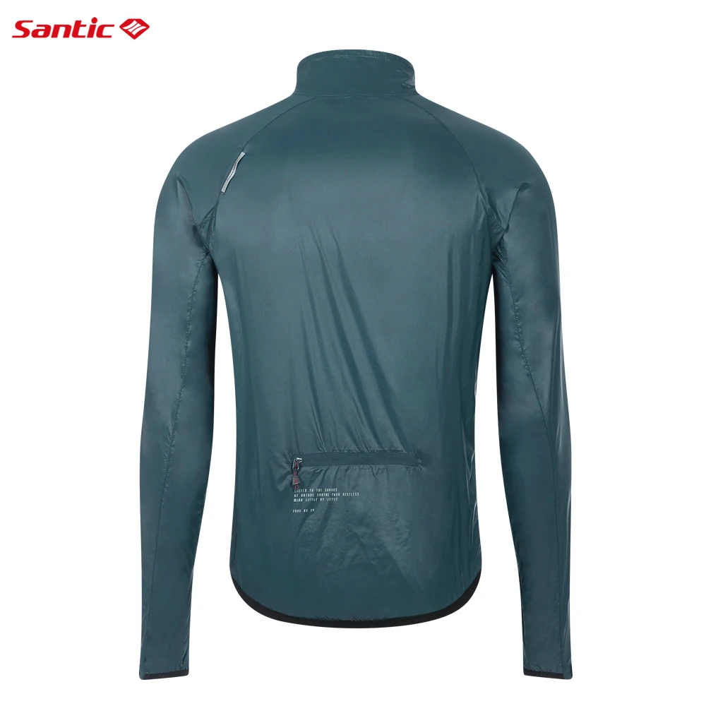 Cycling Jacket Santic Men's Cycling Skin Coat Lightweight Water Resistant & Windproof Windbreaker Packable MTB Bike Road Riding Running Jackets cycling clothes