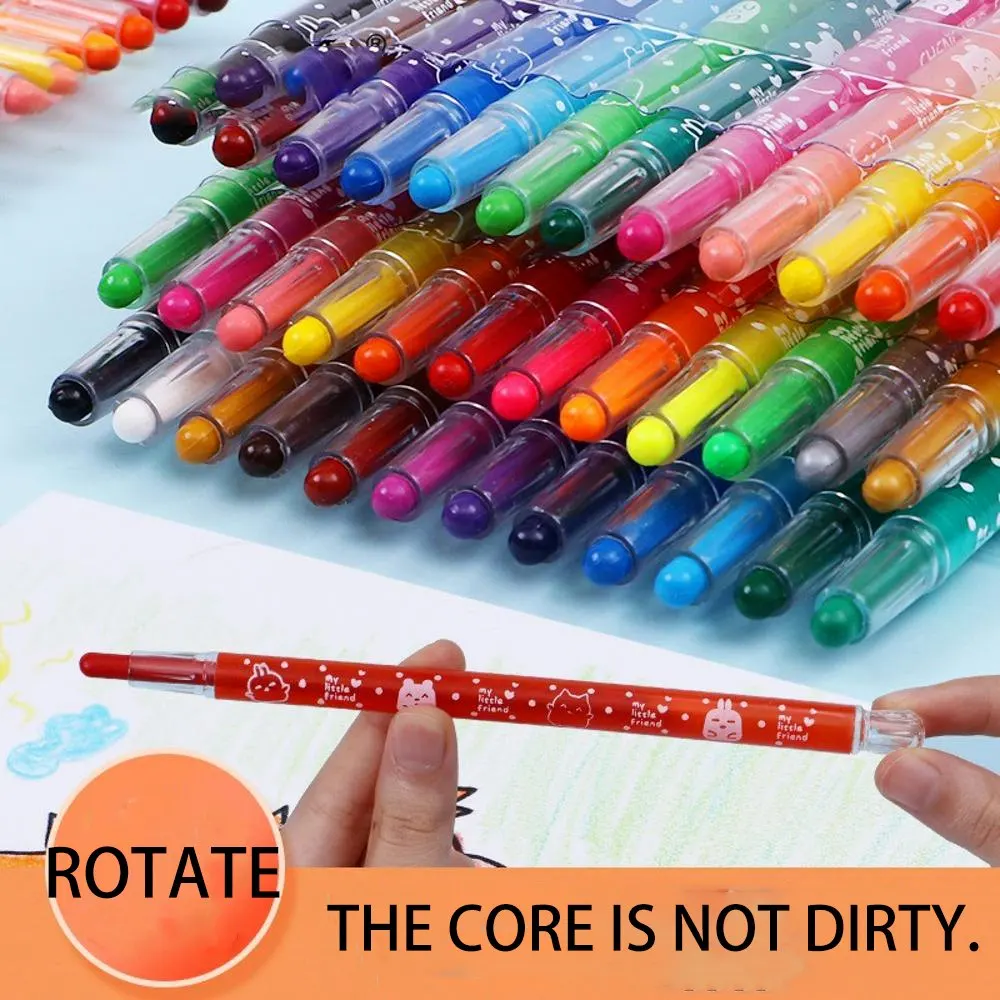 New Rabbit Rotating Crayon Children's Kindergarten Painting Brush Brush Multi-color Set