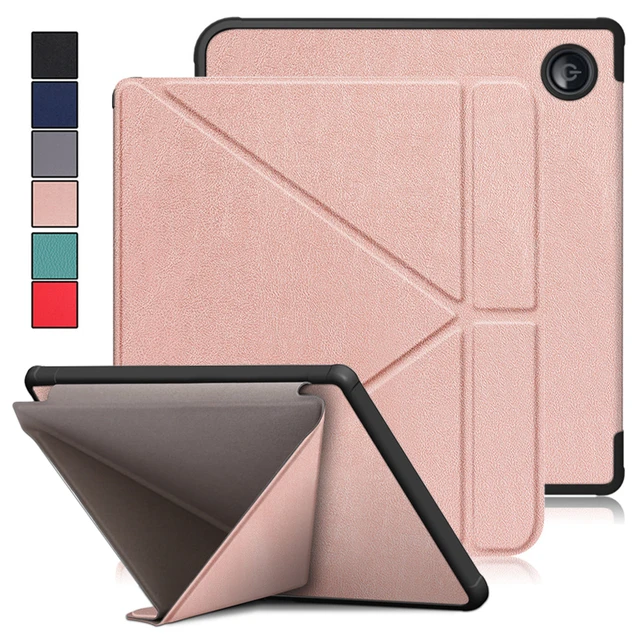 Ebook Case For Funda Kobo Libra 2 Generation 2021 Smart Fold Magnetic Cover  For Coque KOBO Libra 2 Case Stand Cover Rose gold - AliExpress