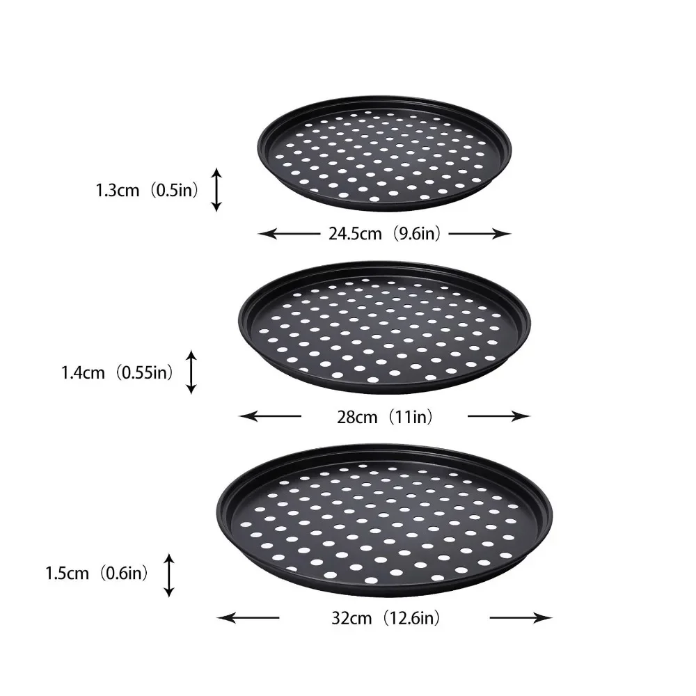 Pizza Bakeware Round Pizza Baking Tray Holes Suitable for Home Dining Kitchen Tools