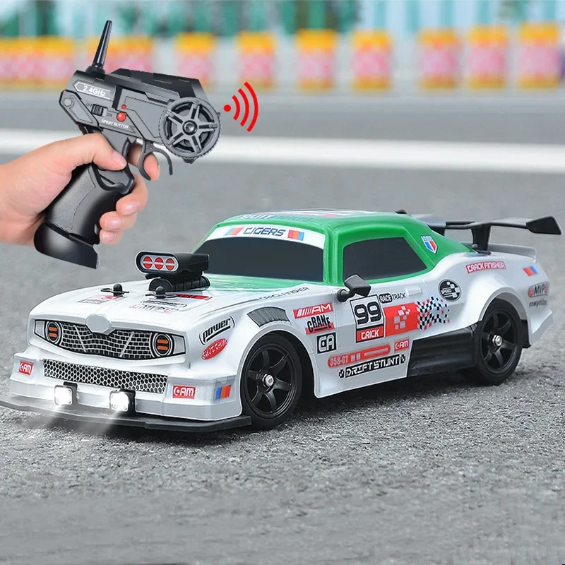 2.4G Drift Rc Car 4WD High Speed RC Drift Car Toy Remote Control Model Vehicle Car RC Vehicle Toy with Light Spray for Child 3