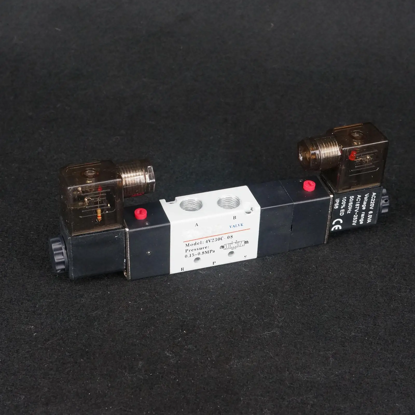 

4V230C-08 BSPT1/4 "двойная головка, 3 положения, 5-позиционный Пневматический электромагнитный клапан