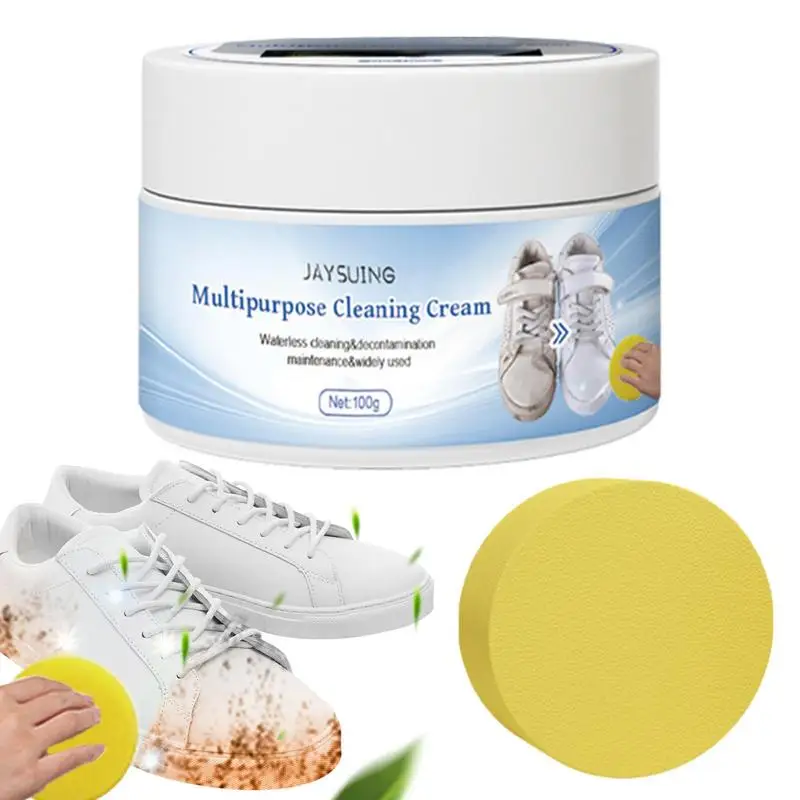 

White Shoe Cleaner Multi-Functional Brightening, Whitening And Yellowing Stain Remover Sneakers Cleaning Paste