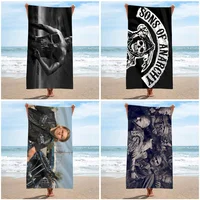 S-Sons of A-Anarchy Towel  Microfiber beach towels absorb water, dry quickly, and are easy and comfortable for yoga swimming 1