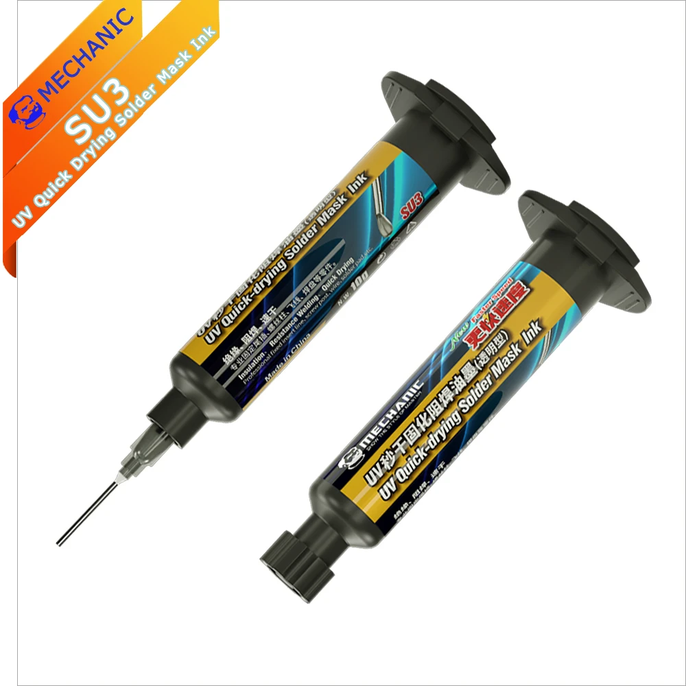 UV Quick Drying Solder Mask Ink MECHANIC SU3 UV Curing Glue for IP