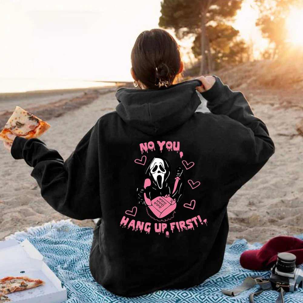 Cute Y2k Aesthetic Hoodie Call Me Ghostface Hooded Sweatshirt Horror Movie  Scream Funny Graphic Pullover Halloween Party Hoodies - AliExpress