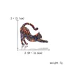 Wild Fashionable Multicolor Elegant Acrylic Sparkling Cat Brooch For Women Women's Jewelry Popular Fashion Versatile Rhinestone 4