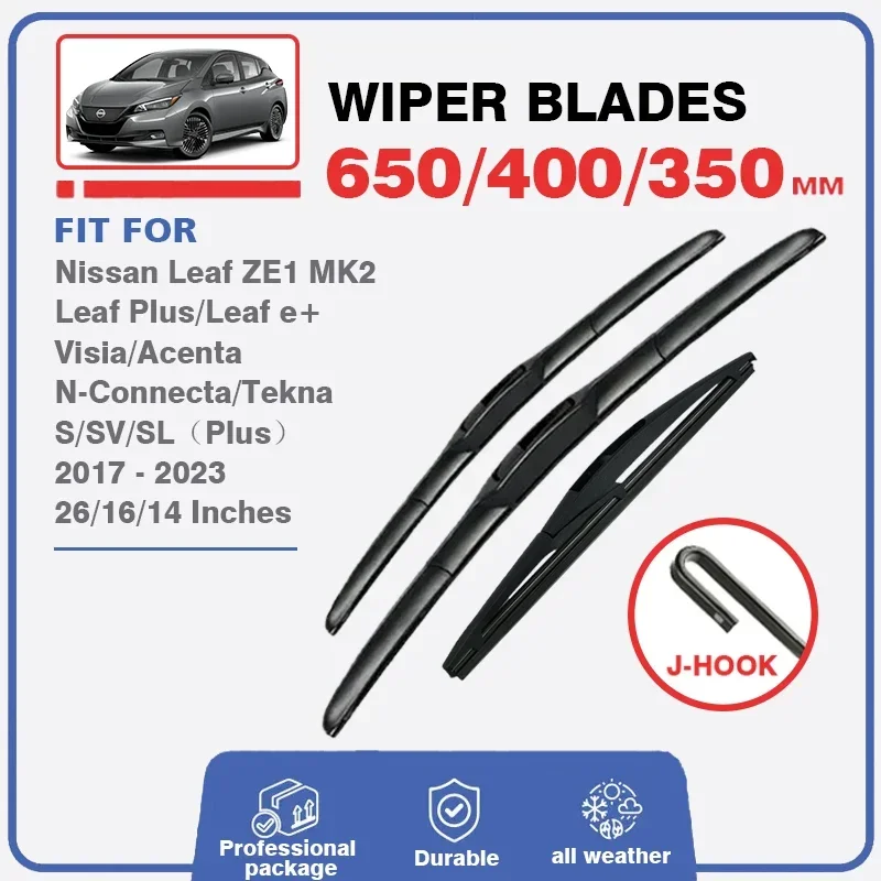 Wischer Klingen Für Nissan Blatt 2 MK2 2017 - 2023 ZE1 Plus Frontscheibe Windschutz Hinten Fenster Pinsel Washer Essuie-glace 2018