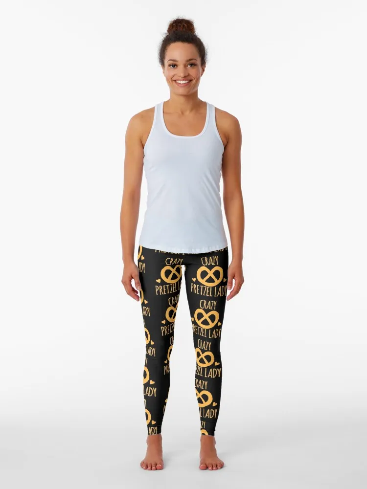 Crazy Pretzel Lady Leggings Women sportwear for physical Womens Leggings