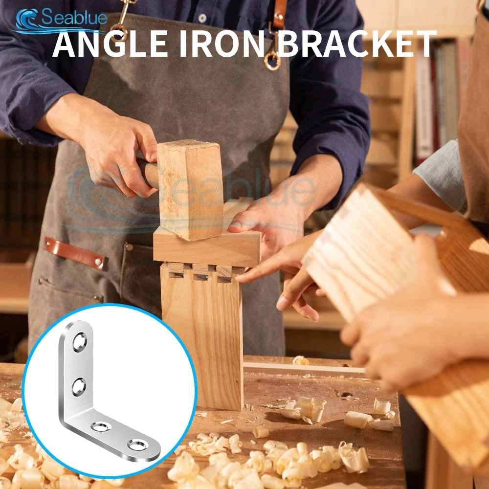 Stainless Steel Angle Bracket Furniture Hardware Angle Bracket Angled Furniture Hardware 10Pcs 90&deg; Right Angle Bracket Corner Brace Stainless Steel Supporting L Shape Furniture Joint Shelf Support Furniture Hardware