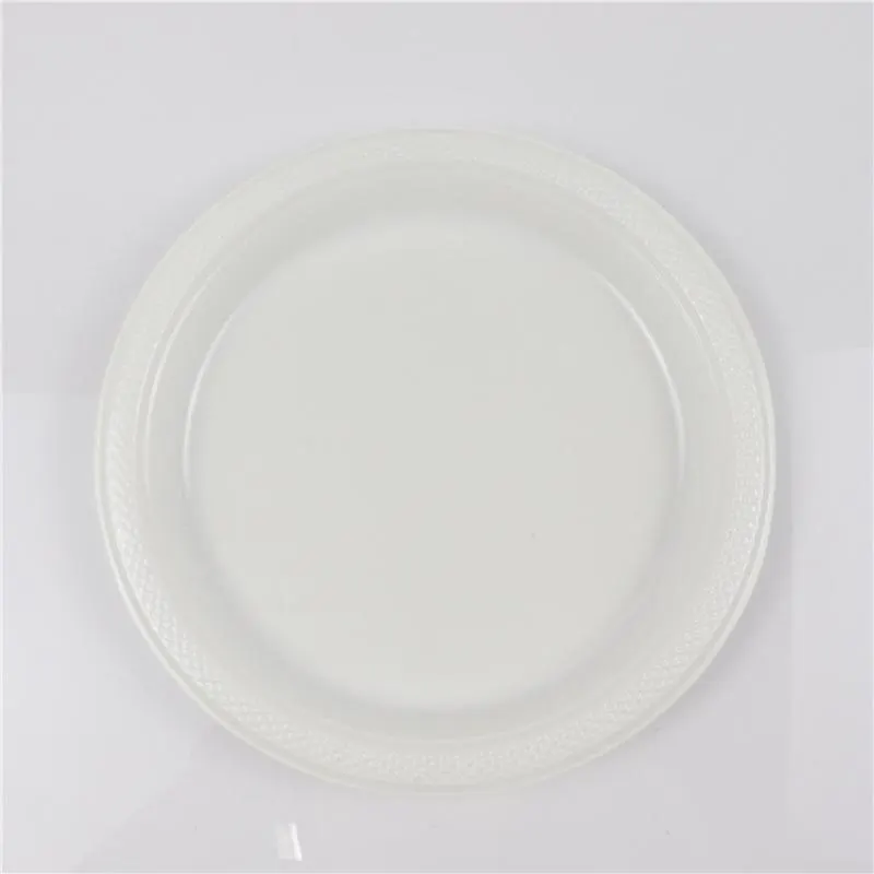 8 Inch Festive Items Disposable Plate Plastic Ps Plate Color Round Cake Tableware Barbecue
