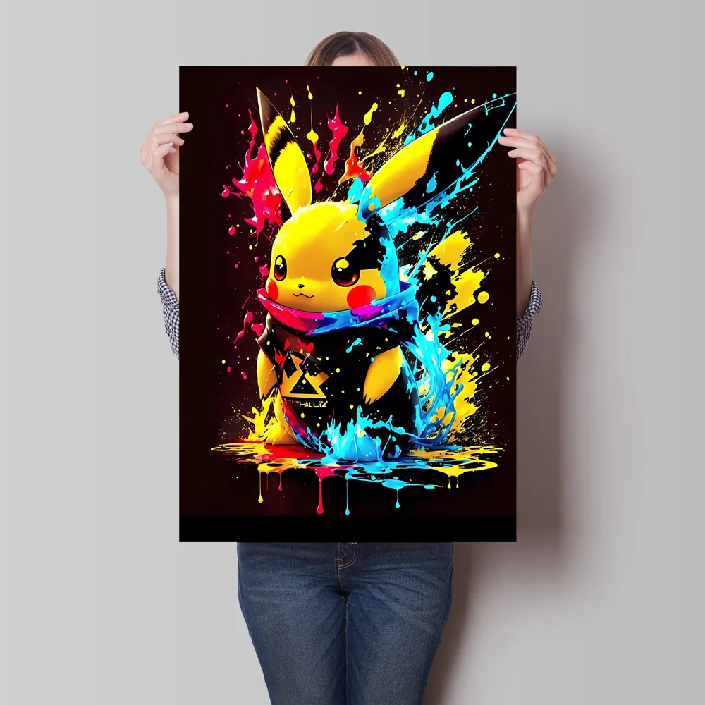 1pc frameless Canvas Paintings Classic Anime Character Pokemon Vaporeon Squirtle Poster Canvas Print Cartoon Picture Home Childr 4