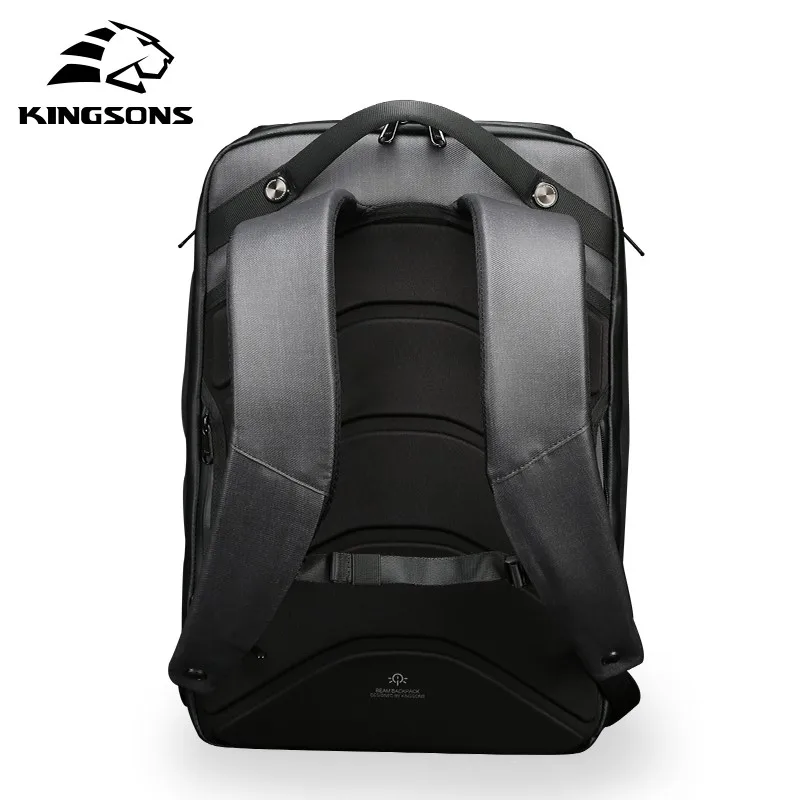 Kingsons Solar Charging Travel Backpack Multifunctional Anti-Theft Waterproof 15.6" Laptop Backpacks USB Men Backpack Outdoor 4