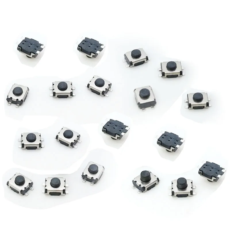 6 Microtaster SMD Per Telecomando Auto - Sostituzione Pulsanti Per Citroen Peugeot MP08K, 4x3.2x2.4 Mm