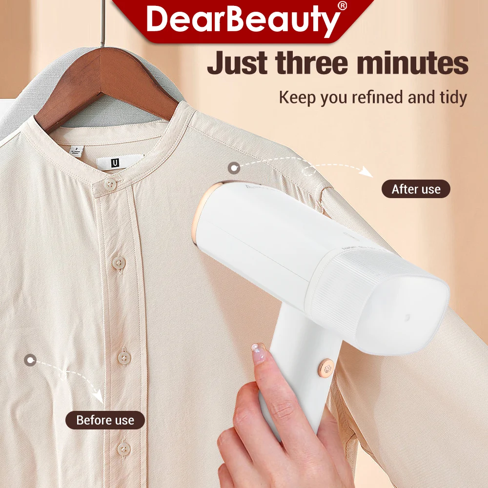 Portable Handheld Garment Steamer Iron ABS White Travel Home