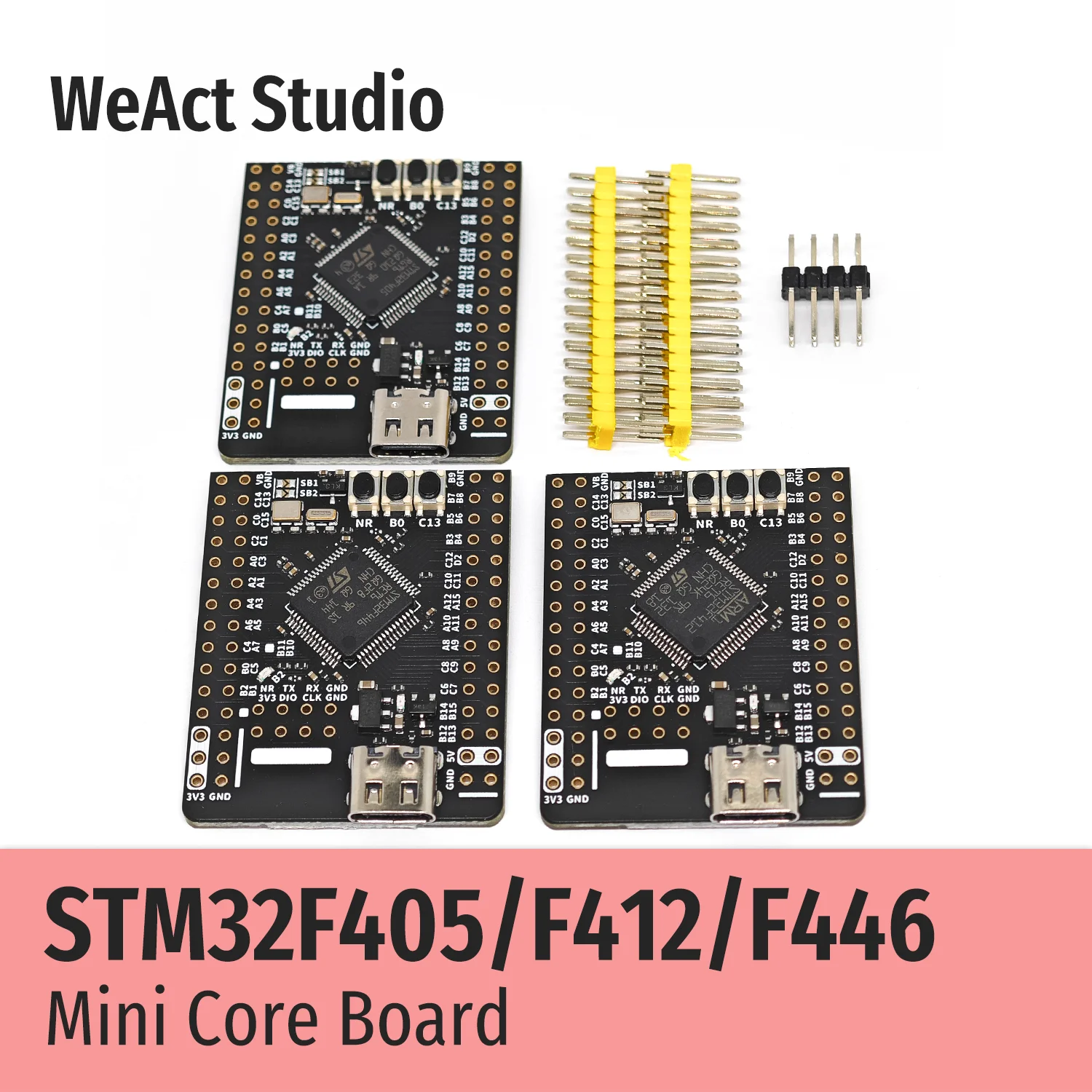 Placa do Núcleo de Weact Micropython Placa de Demonstração Stm32f405rgt6 Stm32f412ret6 Stm32f446ret6 Stm32f405 Stm32f412 Stm32f446 Stm32f4 Stm32