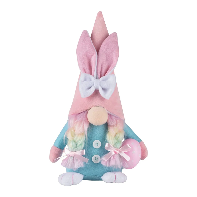 2024 Easter Faceless Gnome Rabbit Doll Spring Easter Party Home Decoration Kids Gift Favors Bunny Egg Carrot Ornament