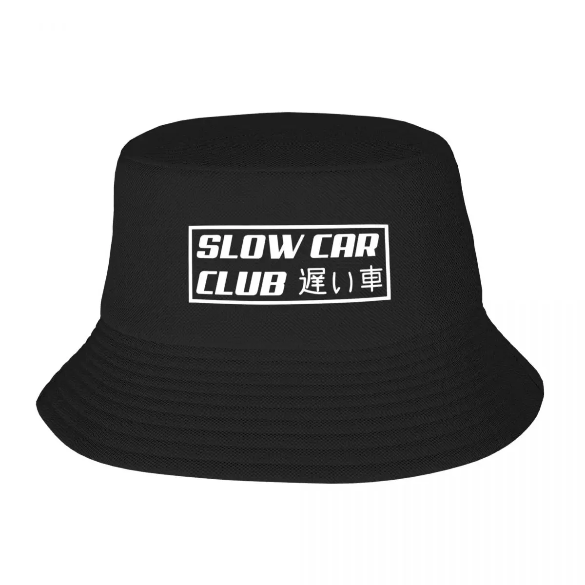 

New Slow Car Club Bumper Funny Slap Bucket Hat Streetwear Snapback Cap tea hats Hip Hop Men Golf Wear Women's