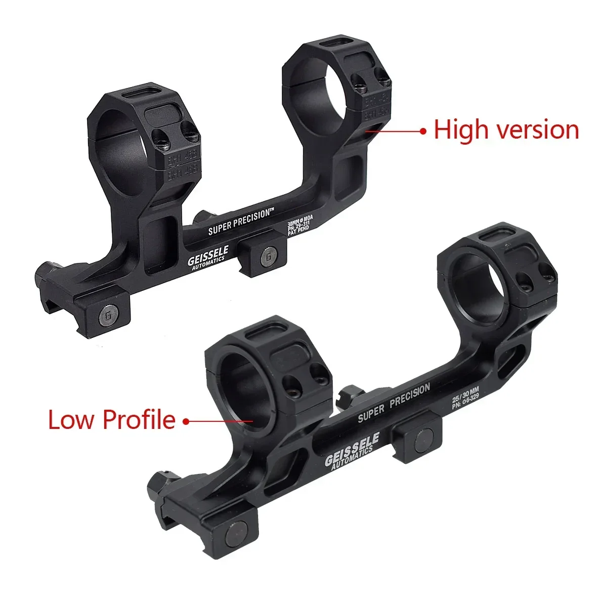 

Tactical GE Automatics 1.5 1.93 Scope Mount Optical Sight Riflescope Cantilever 25.4mm 30mm AR15 Bracket For 20mm Picatinny Rail