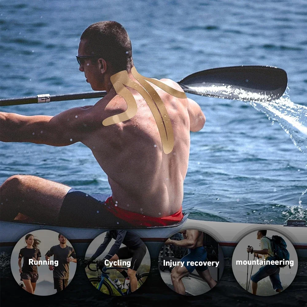 5PC Precut Kinesiology Tape for Shoulder Neck,Waterproof and Breathable Sports Tape,Kinesiology Tape Supports Should