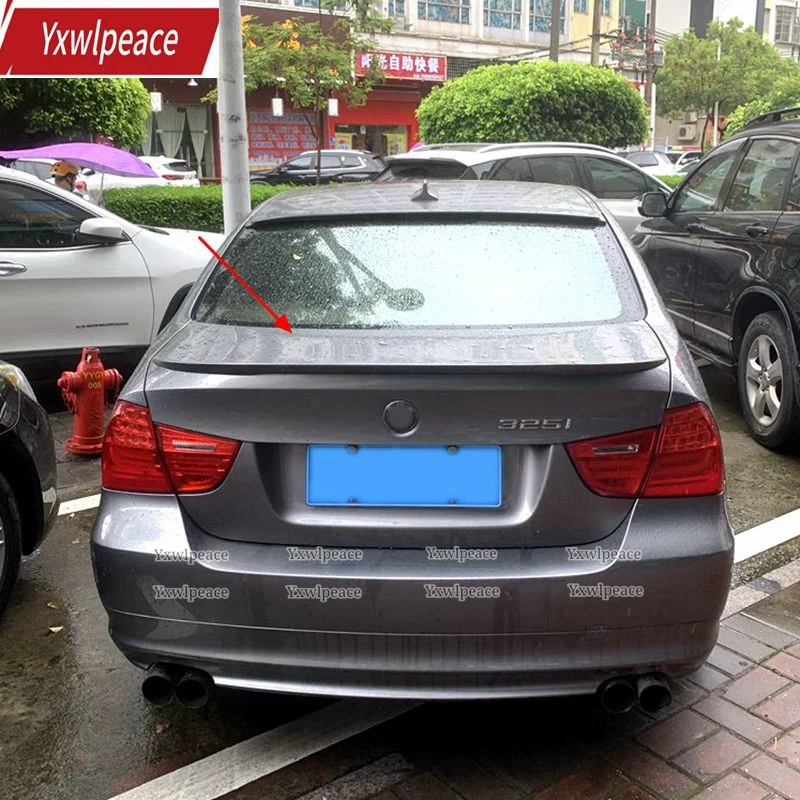 

For BMW E90 3 series 318i 320i 325i 330i 335i 2005-2011 P style carbon fiber exterior rear trunk lip spoiler car styling