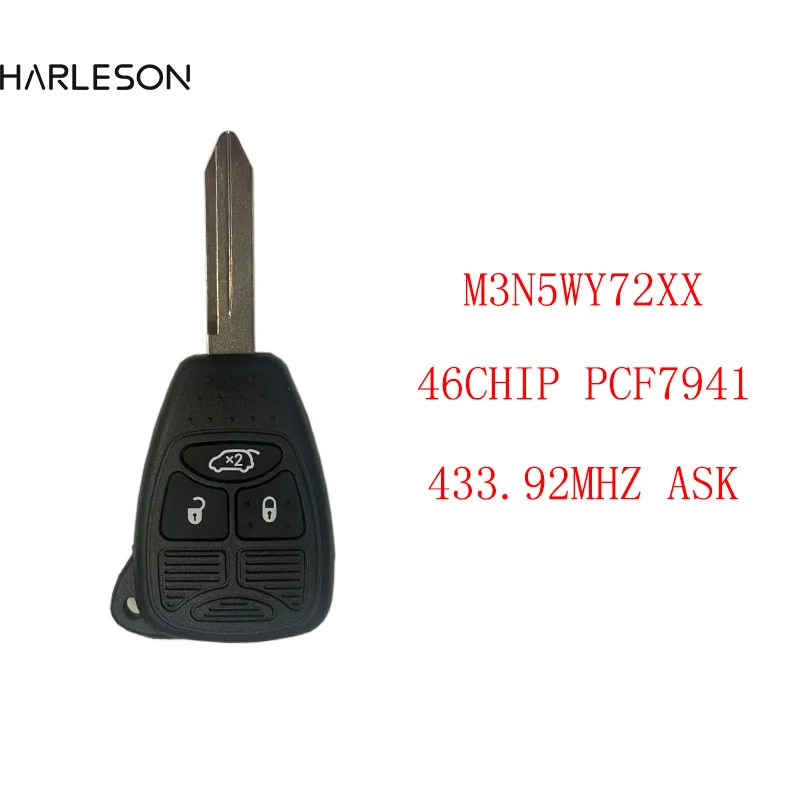 For Jeep Commander Patriot Compass Grand Cherokee Liberty Wrangler M3N5WY72XX 3Button Key 7941 46Chip 433.9MHZ