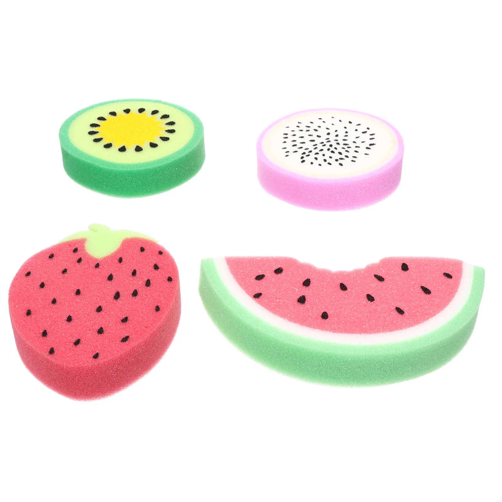 4 Pcs Fruit Bath Sponge Lovely Baby Shower Gel Head Kids Scrubbers Shaped Miss Childrens Bombs Bushing 4