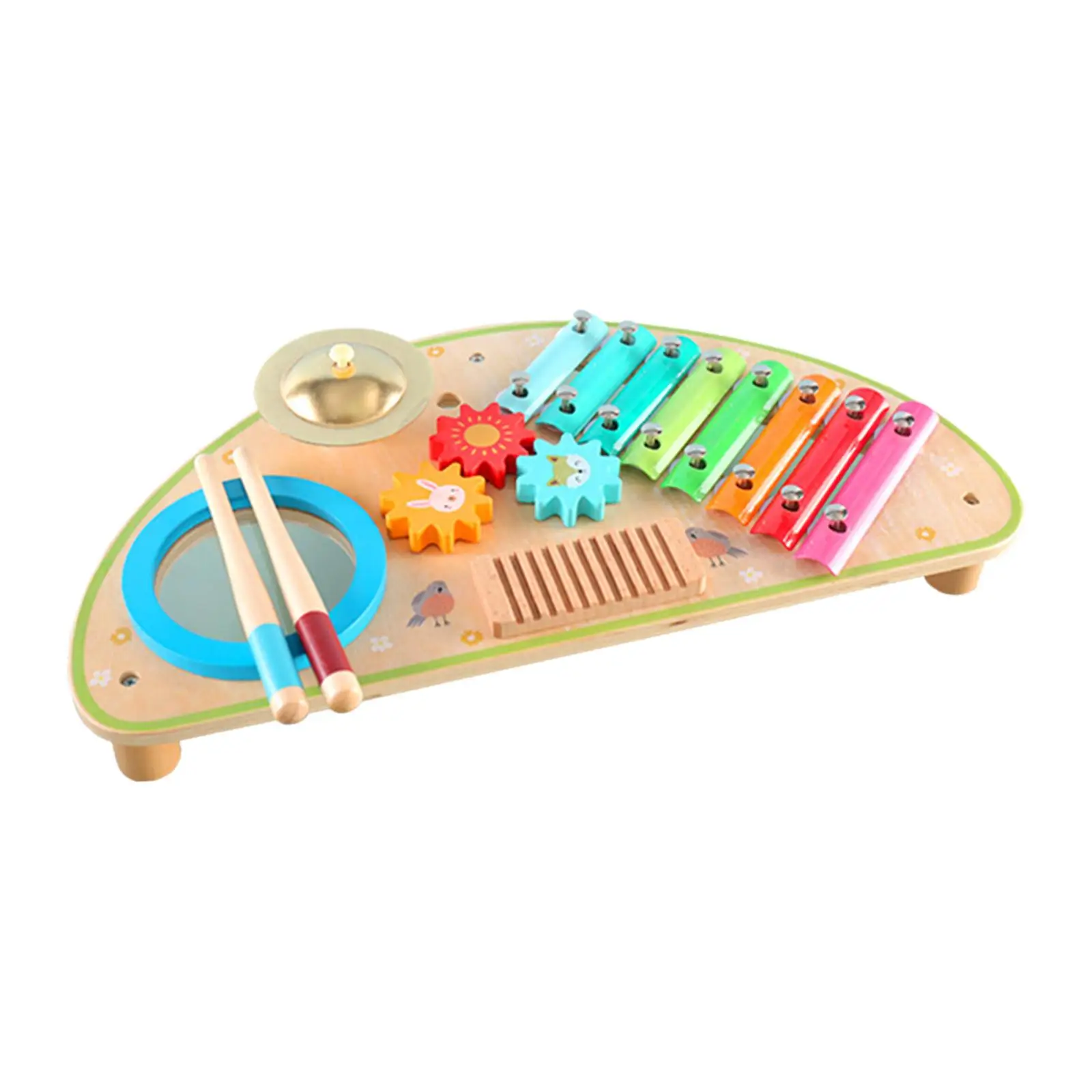 

Wooden Xylophone Toddlers Drum Set Preschool Hand Eye Coordination Montessori Toy for Boy Girl Ages 3 4 5 6 Years Old