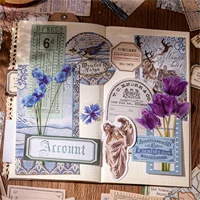 80pcs/pack Classic Retro Memo Material Paper Pack DIY Scrapbook Background Decoration Album Envelope Diary Bookmark Stationery 2