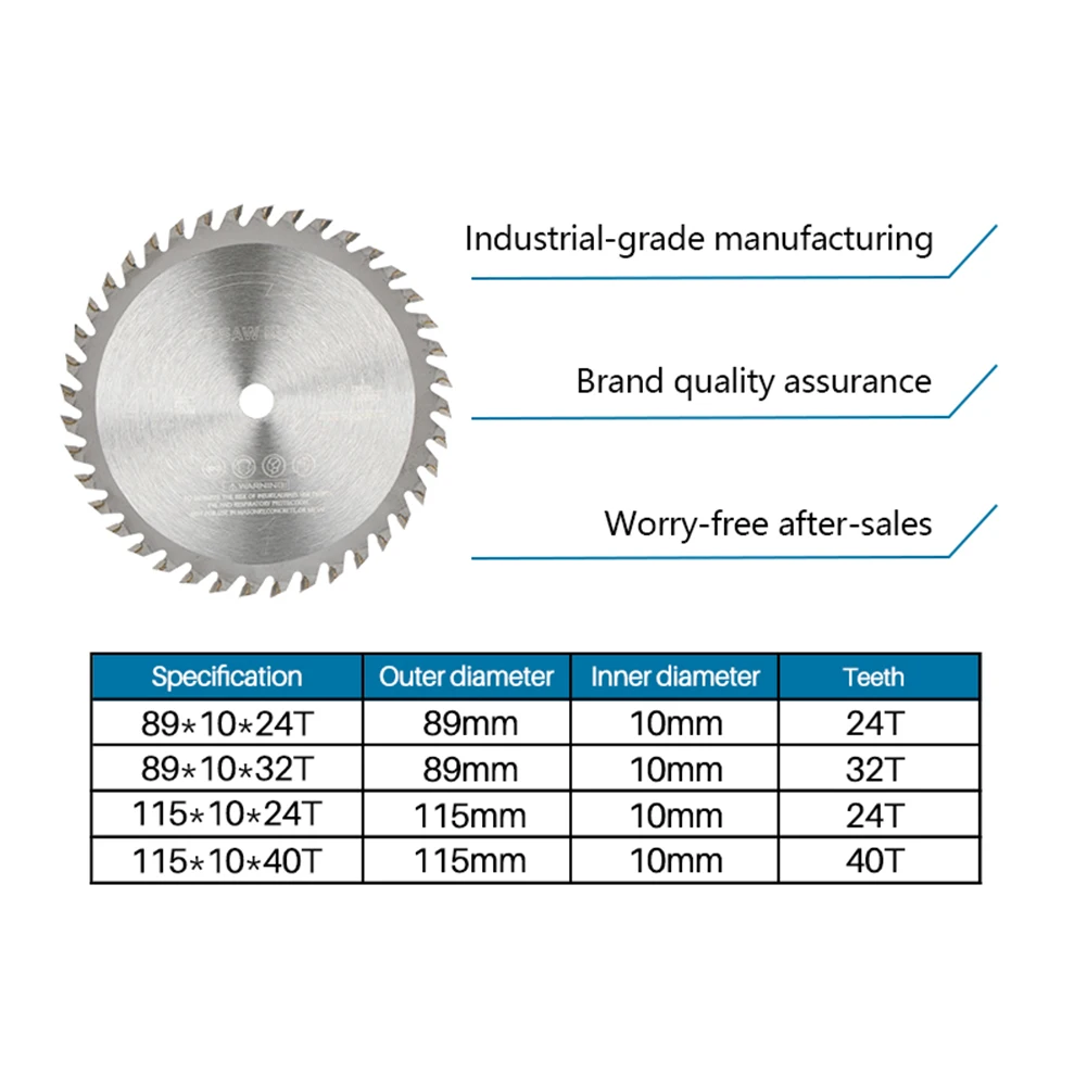 High Quality Saw Blade Circular TCT Saw Disc 89mm/115mm Angle Grinder Carbide Carbide Tipped Circular Saw Blade 115mm 125mm carbide circular saw blade 40t woodworking cutting disc wheel for wood table saw angle grinder 4 5