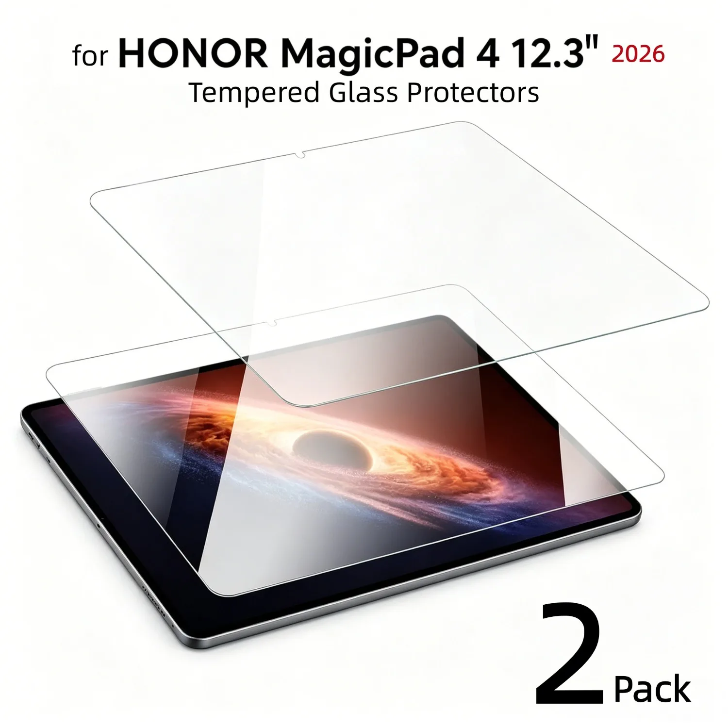 Premium 2-Piece Tempered Glass Screen Protectors - HD Clear, Anti-Scratch Films