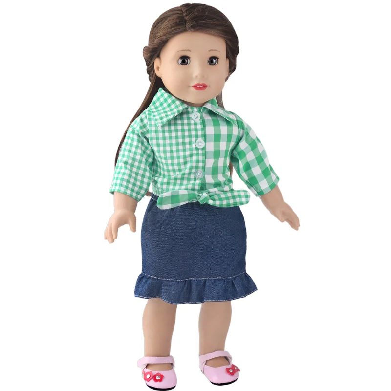 18 "Mädchen Puppe Overall Tragen 43 cm Baby Puppe Kleidung Strampler Kinder Mädchen Geschenke – Detail 30