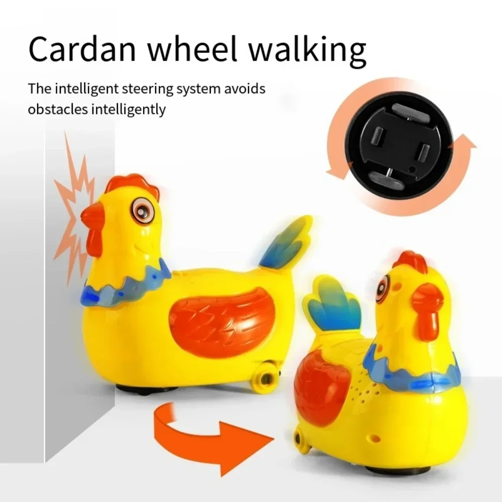 Novelty Chicken Laying Eggs Toy Music Animal The Magic Chicken with 3 Eggs Realistic Sound Singing Laying Puzzle Toys