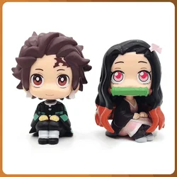 Anime Kimetsu No Yaiba Figure Demon Slayer Look Up Kamado Tanjirou Kamado Nezuko Action Figure Model Doll Collection Toys