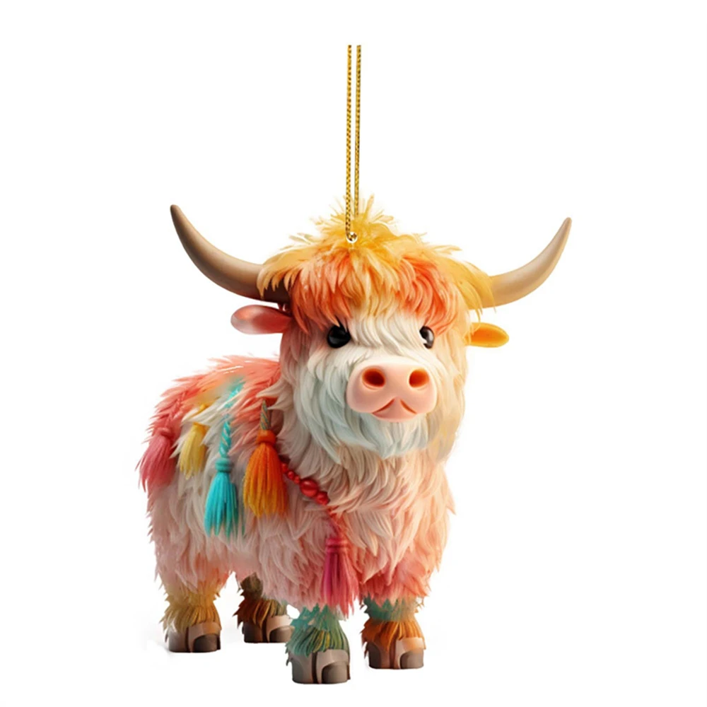 thumbnail image 1 of Colgante navideño de dibujos animados de vaca Haila, adornos navideños para el hogar, adorno colgante para árbol de Navidad 2023, regalo de Año Nuevo 2024, suministros para fiestas, 1 of 5