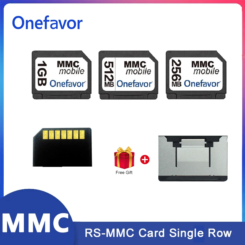 

Onefavor 1Pc RS MMC Card 7 Pins Single Row MMC Memory Card 32M 64M 128MB 256MB 512MB MultiMedia Card RS-MMC