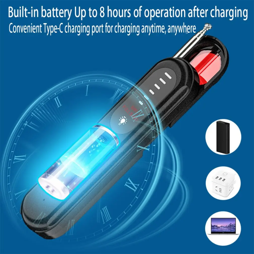 RF Signal Hidden Camera Detector Anti Spy Candid Pinhole Camara Magnetic GPS Locator Wireless Audio GSM Bug Finder Scanner