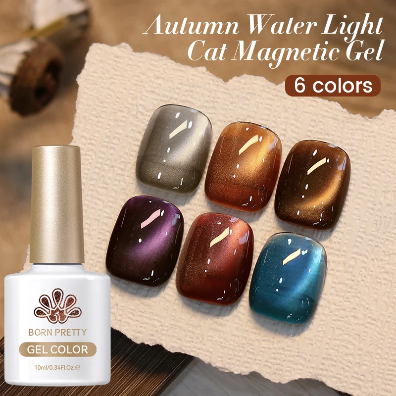 10ml Water Light Cat Magnetic Gel Autumn Winter Naills Semi Permanent Soak Off UV Gel Manicure Nail Art Varnish For BORN PRETTY