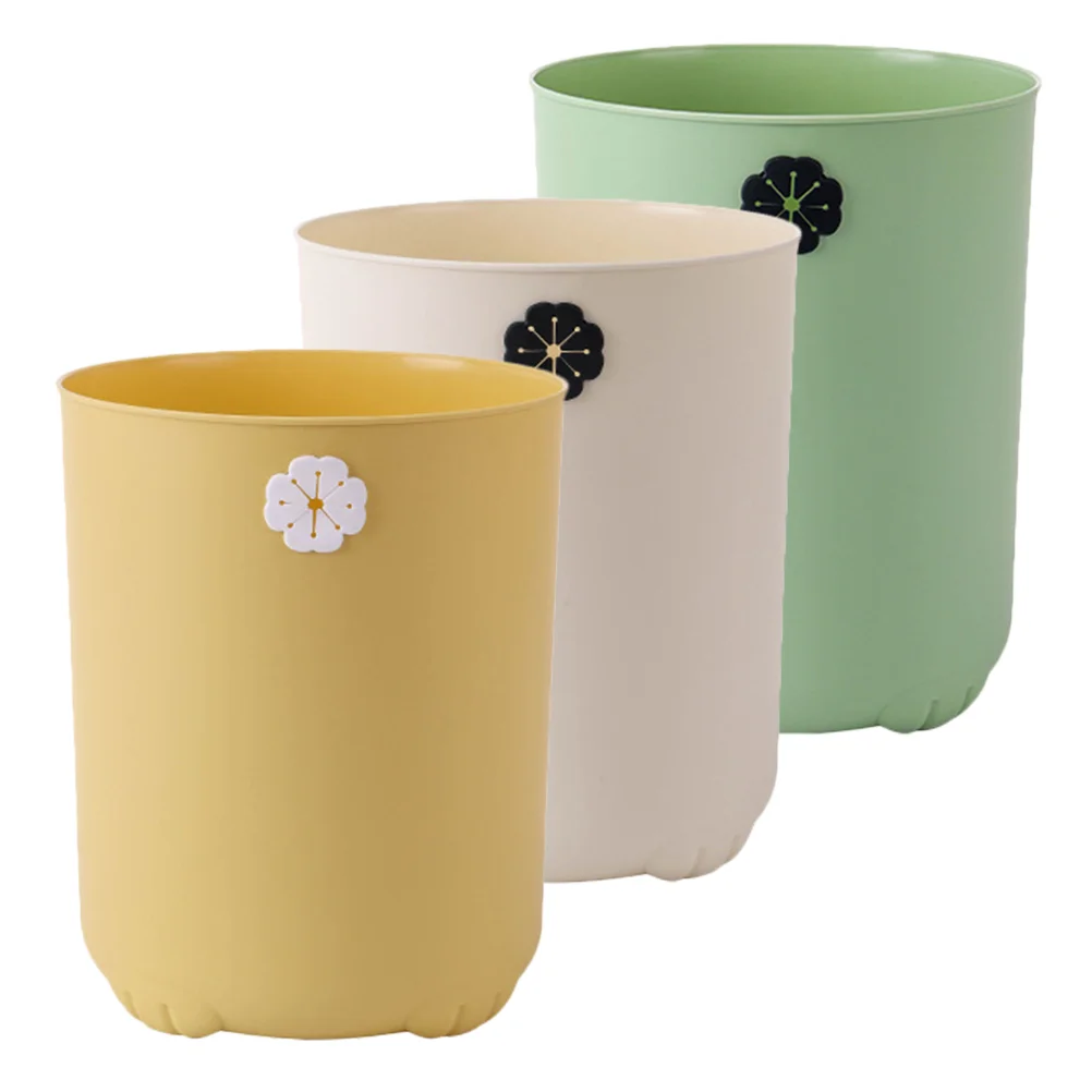 

Cartoon Trash Can Garbage Pen Holder Mini Cans Waste Bin Desk Bathroom Container Household Decor
