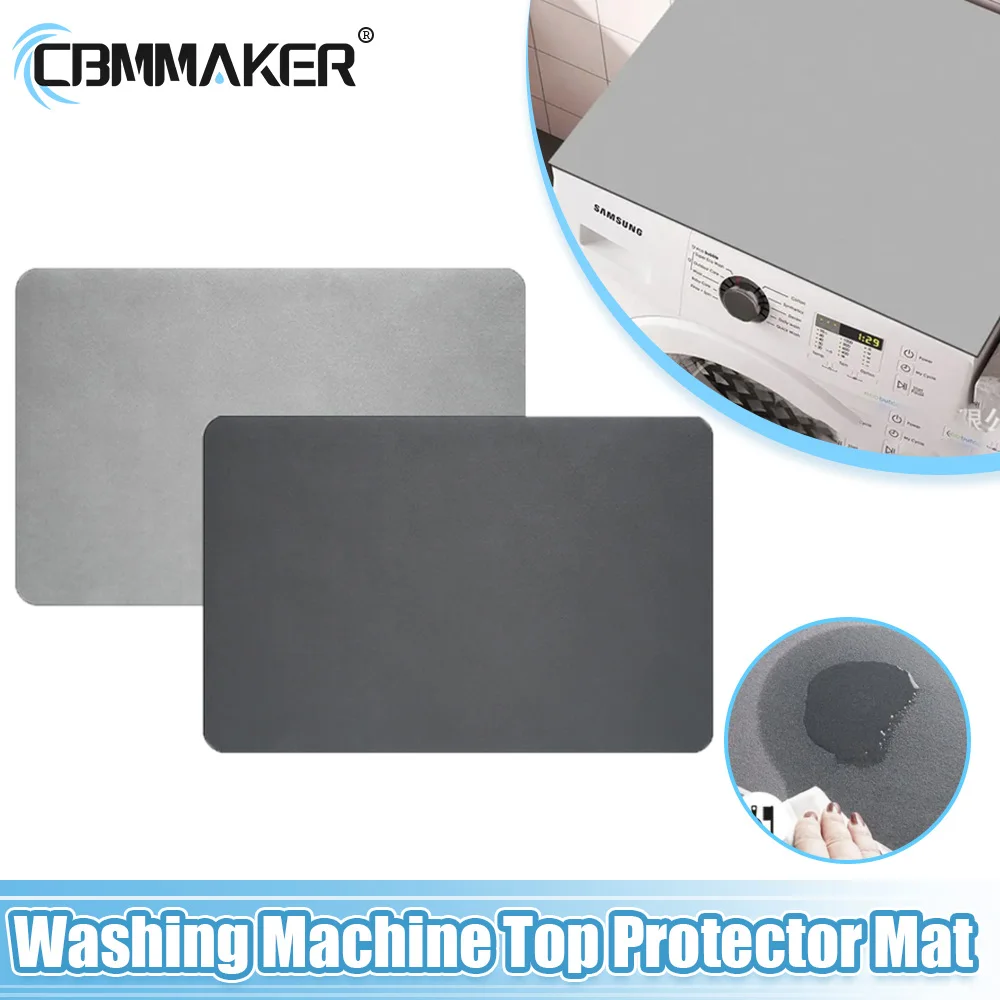 

Washer and Dryer Top Protector Mat Waterproof Dustproof Laundry Countertop Mats Household Foldable Washing Top Protector Cover