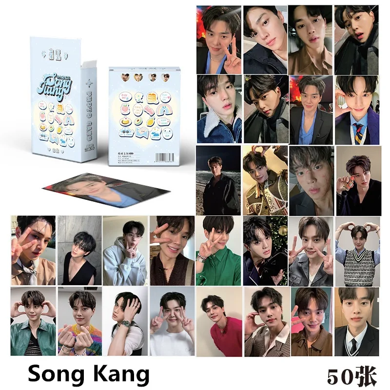 

50 Pcs/Set Korean Star Song Kang Laser Lomo Card Korean Drama My Demon Mini Postcard HD Photocard Cosplay Gift