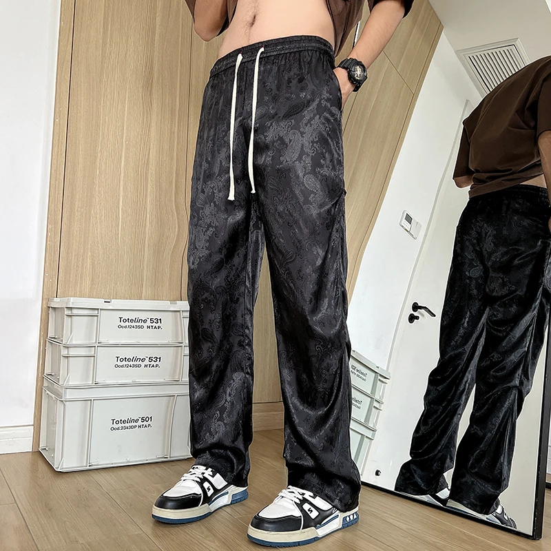 Pantalones bombachos para hombre, ropa de calle ligera, estilo Harajuku, con cintura elástica, para correr, primavera y verano