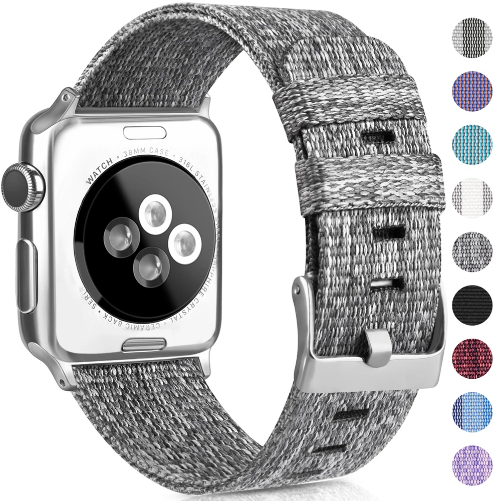 

For Apple Watch Band Series 7 41mm 45mm Strap Soft Woven Fabric bracelet For Apple iWatch 1 2 3 4 5 6 SE 38MM 42MM 40MM 44MM