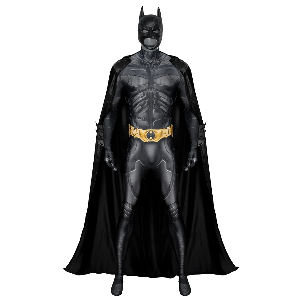 

Halloween Superhero Bodysuit For Adult Men Bat Dark Knight Rises Cosplay 3D Printing Jumpsuit Bruce Wayne Costume
