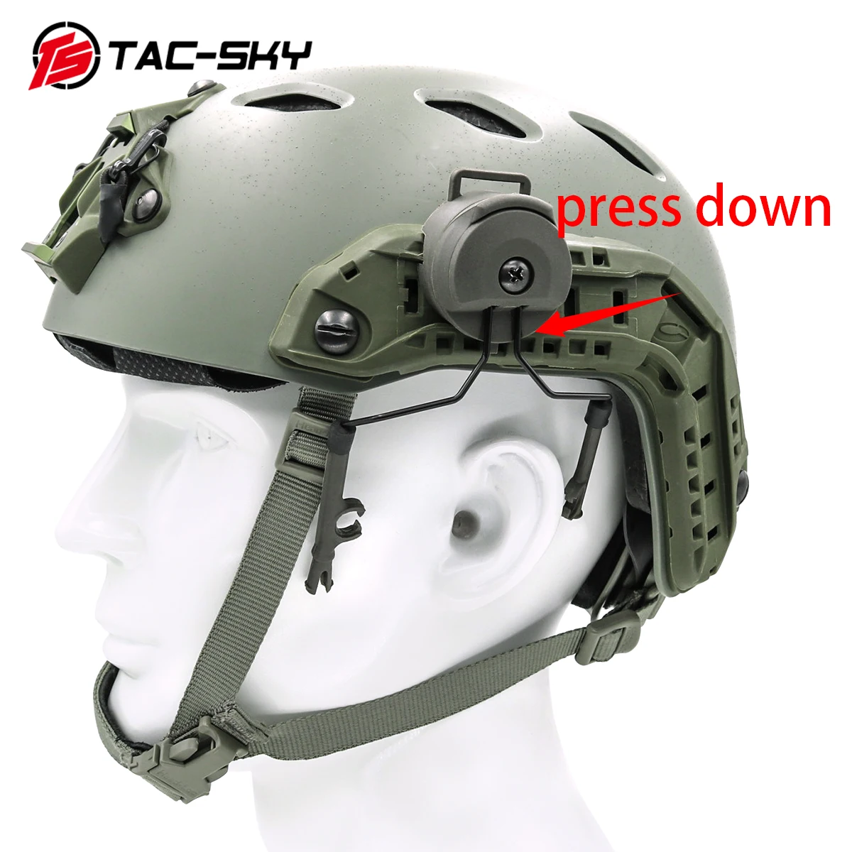 TS TAC-SKY Tactical  Helmet ARC OPS-CORE Helmet Track Adapter Headphone Bracket Tactical Headphone COMTAC Bracket