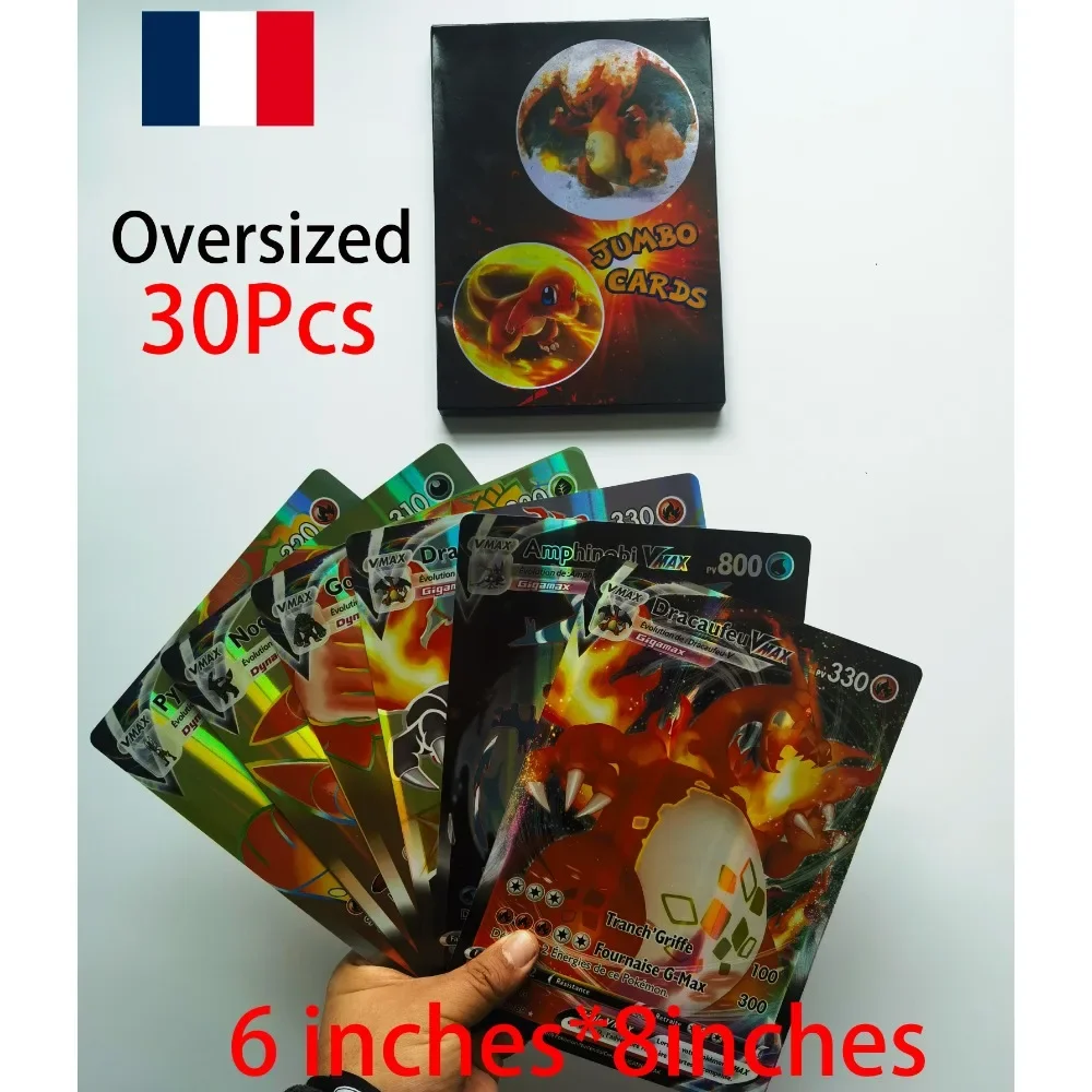 NEW Oversized Pokemon Cards 30Pcs Jumbo Letters Cards Vmax