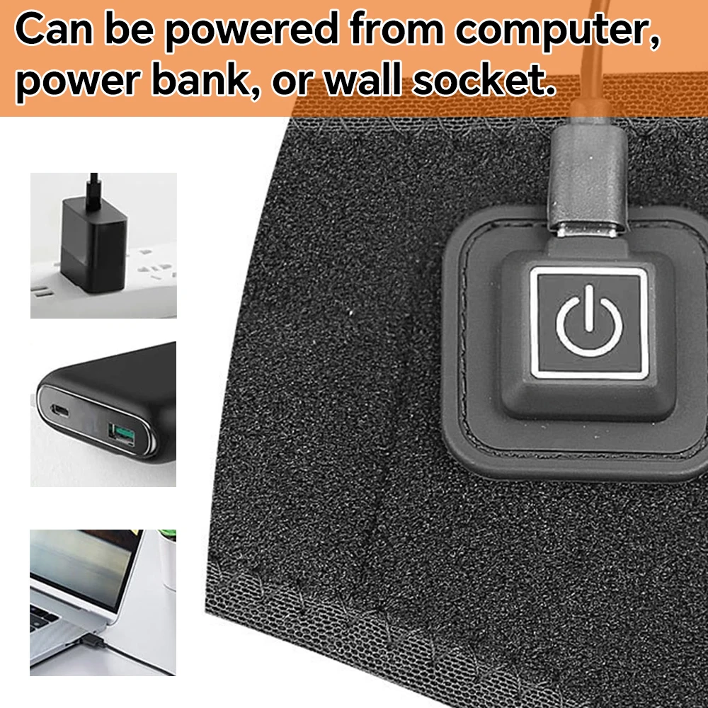 Electric Ankle Heating Pad Foot Heating Pad, USB Powered Heated Ankle Wrap with 3 Heating Levels for Men and Women Ankles Relief